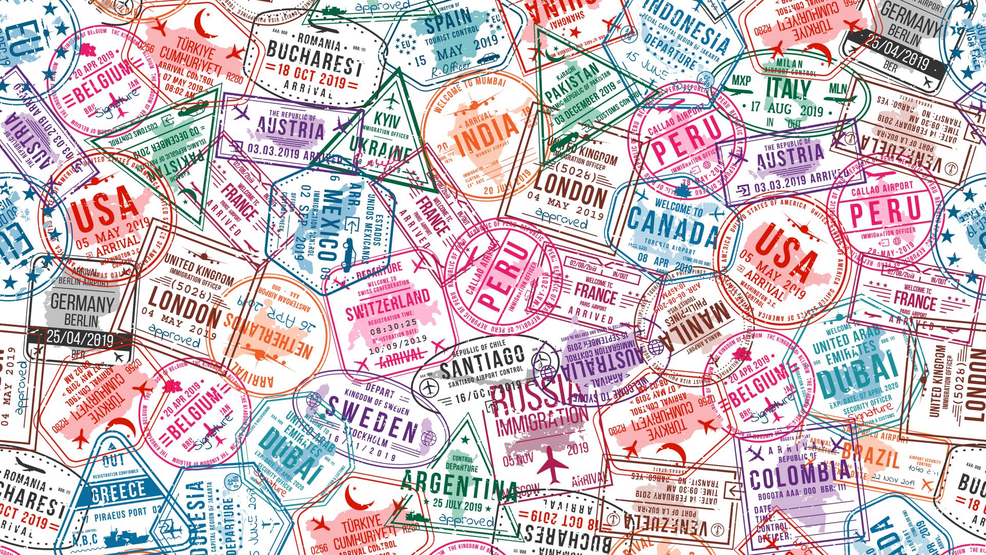 visa stamps