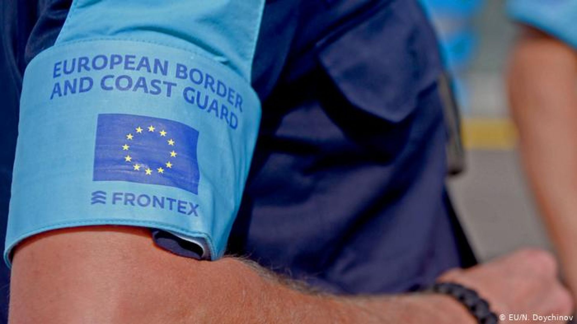 frontex logo on guard