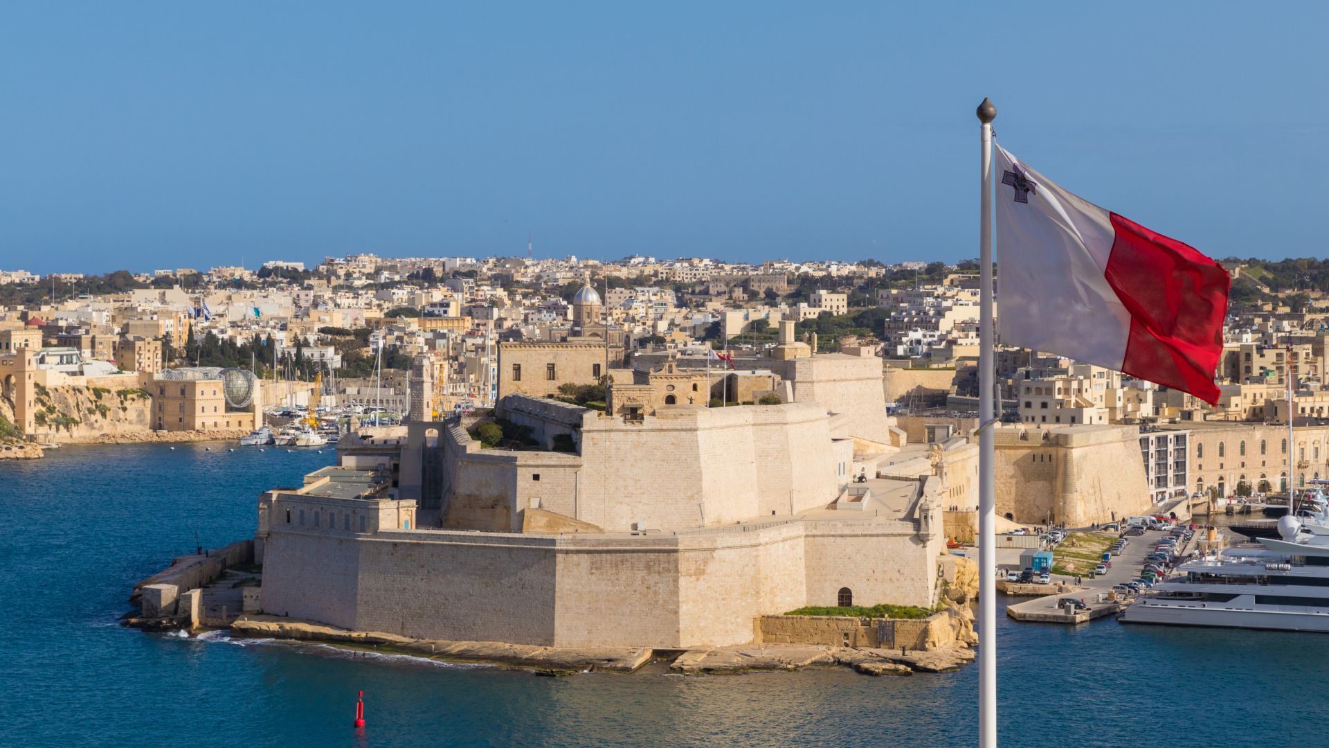 Group meeting valletta malta flag