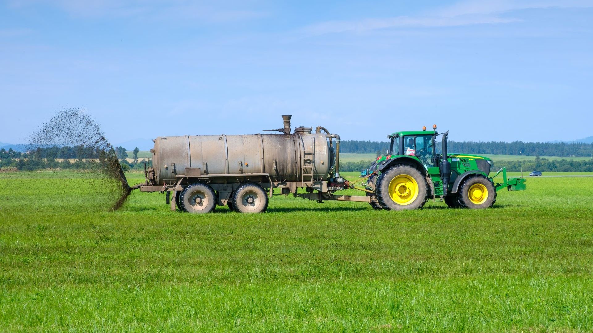 Tractor and fertlizer