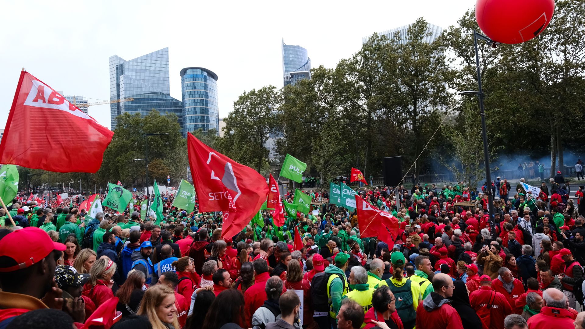 workers demonstration brussels