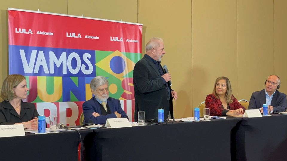 Iratxe García and Sergei Stanishev meeting with Gleisi Hoffman, Celso Amorim and Lula in Brazil