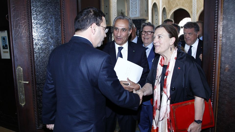 Le Maroc est un partenaire stratégique de l&#039;UE souligne le Groupe S&amp;D, Mme Inés Ayala Sender (ES), le Président de la sous-commission des Droits de l&#039;Homme Antonio Panzeri (IT), Hugues Bayet (B) et Gilles Pargneaux (FR)