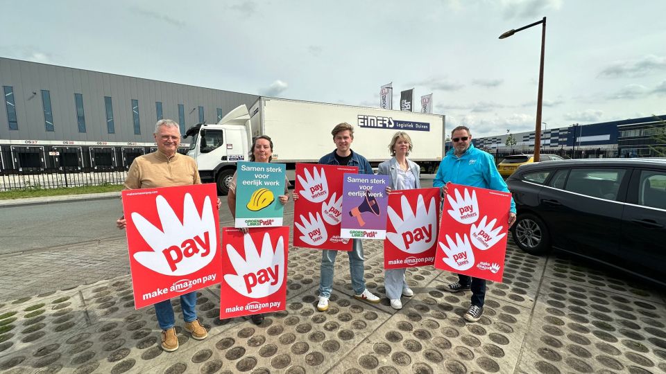 The Group’s employment and social affairs spokesperson Agnes Jongerius - Amazon Action Day in the Netherlands